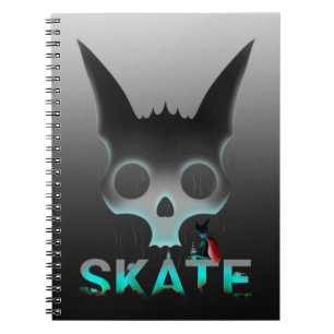 Skull Graffiti Skater Cat Notitieboek