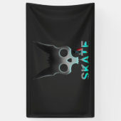 Skull Graffiti Skater Cat Spandoek (Verticaal)