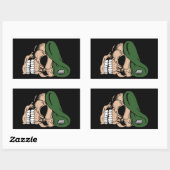Skull Green Beret Rechthoekige Sticker (Vel)