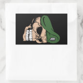 Skull Green Beret Rechthoekige Sticker (Tas)