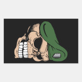 Skull Green Beret Rechthoekige Sticker (Voorkant)