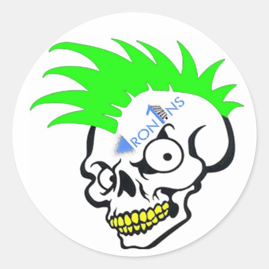 Skull Green Stickers (Voorkant)
