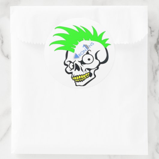 Skull Green Stickers (Tas)