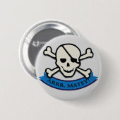 Skull - Grijze standaard, 2¼ inch Ronde Button (Voorkant /achterkant)