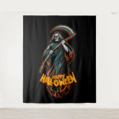Skull Grim Reaper Halloween Backdrop Wandkleed (Voorkant)