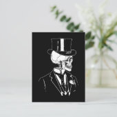 Skull Groom Briefkaart (Staand voorkant)