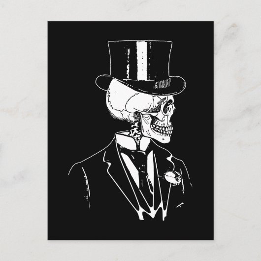 Skull Groom Briefkaart (Voorkant)