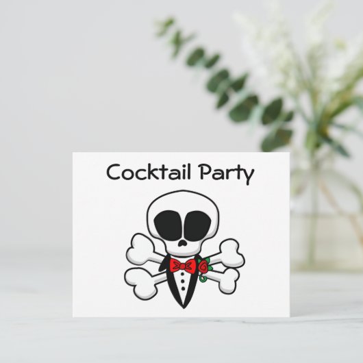 Skull Groom Fully  Briefkaart (Staand voorkant)