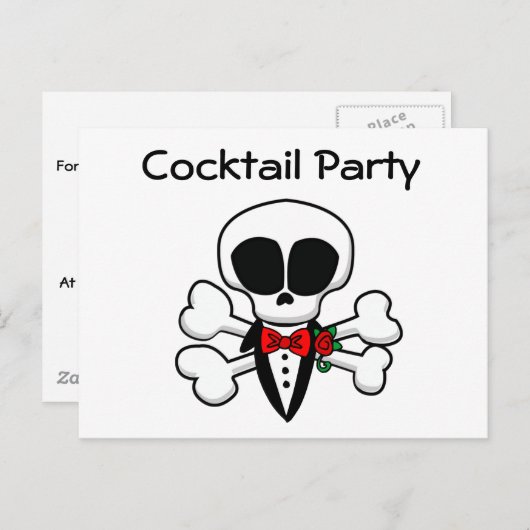 Skull Groom Fully  Briefkaart (Voorkant / Achterkant)