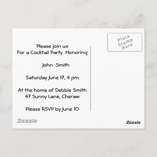 Skull Groom Fully  Briefkaart (Achterkant)