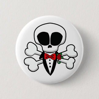 Skull Groom Fully Ronde Button 5,7 Cm