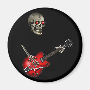 Skull Guitar Player Magneet