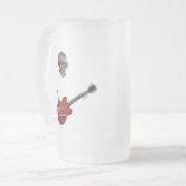 Skull Guitar Player Matglas Bierpul (Voorkant links)