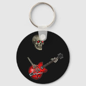 Skull Guitar Player Sleutelhanger (Voorkant)