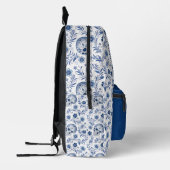 Skull Gzhel Pattern Personalized Backpack Bedrukte Rugzak (Links)