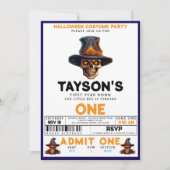 Skull Halloween 1e verjaardag Kostuumfeest Kaart (Voorkant)