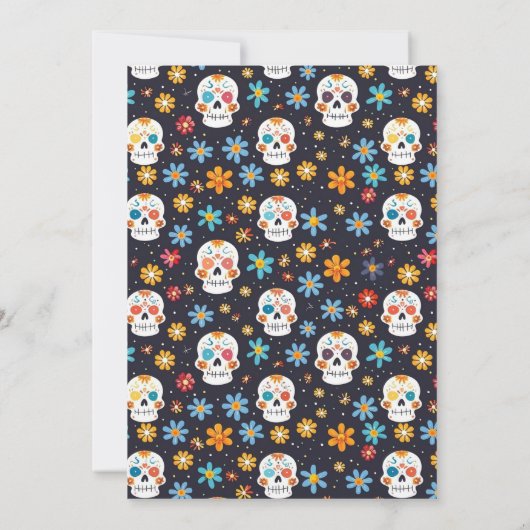 Skull Halloween 1e verjaardag Kostuumfeest Kaart (Achterkant)