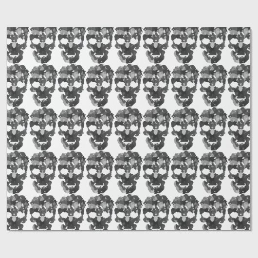 Skull Halloween Cadeaupapier (Vlak)