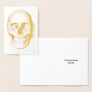 Skull Halloween Dag van de Dode Custom Folie Kaart