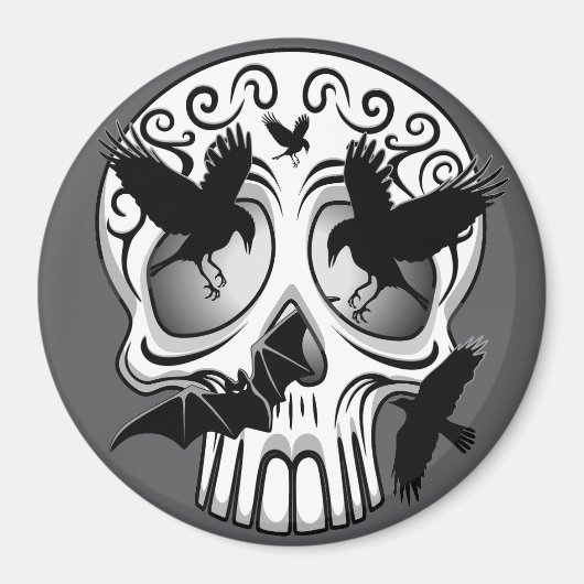 Skull Halloween Decorative Calaveras Magneet (Voorkant)