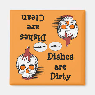 Skull Halloween Dishwaser Magnet