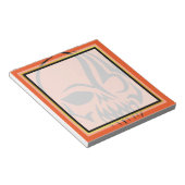 Skull Halloween Gold-boarder Notitieblok (Schuin)
