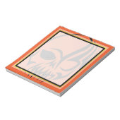 Skull Halloween Gold-boarder Notitieblok (Linkerzijde)