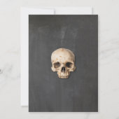Skull Halloween Gothic Party Chalk Kaart (Achterkant)