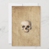 Skull Halloween Gothic Party Kaart (Achterkant)
