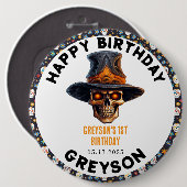 Skull Halloween Kinder Kostuumfeest - Schattige & Ronde Button 6,0 Cm (Voorkant /achterkant)