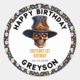 Skull Halloween Kinder Kostuumfeest - Schattige & Ronde Sticker