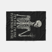Skull Halloween kostuum Het is prima in fijn skele Fleece Deken (Voorkant (Horizontaal))