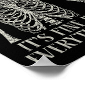 Skull Halloween kostuum Het is prima in fijn skele Poster (Hoek)