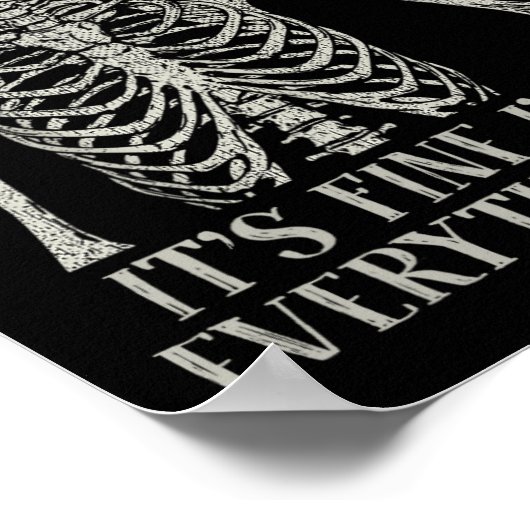 Skull Halloween kostuum Het is prima in fijn skele Poster (Hoek)