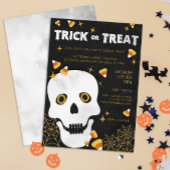 Skull Halloween Kostuumfeest Uitnodiging voor kind