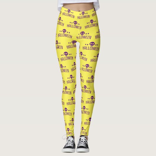 Skull Halloween Leggings (Voorkant)