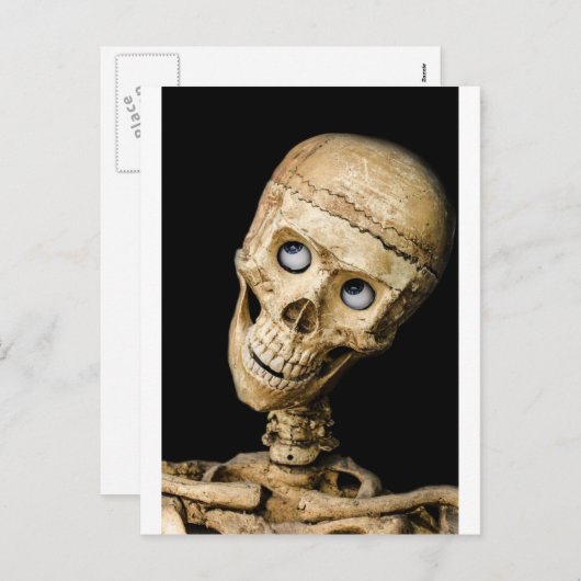Skull Halloween-mensen maskeren dummy enge feestda Feestdagenkaart (Voorkant / Achterkant)