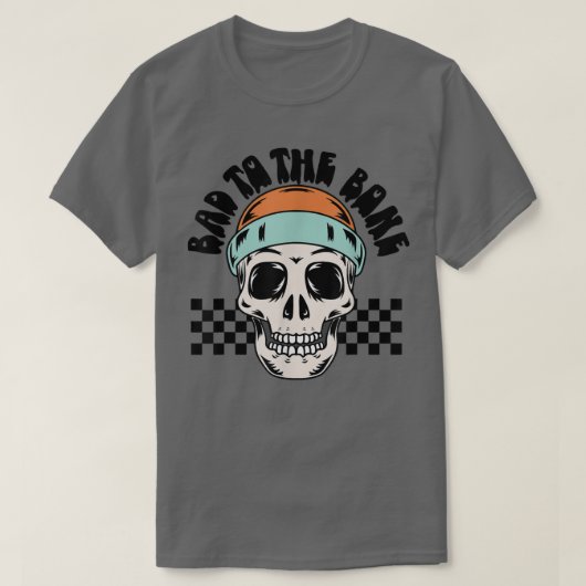 Skull Halloween Motorcycle Biker Party Funny Hallo T-shirt (Design voorkant)
