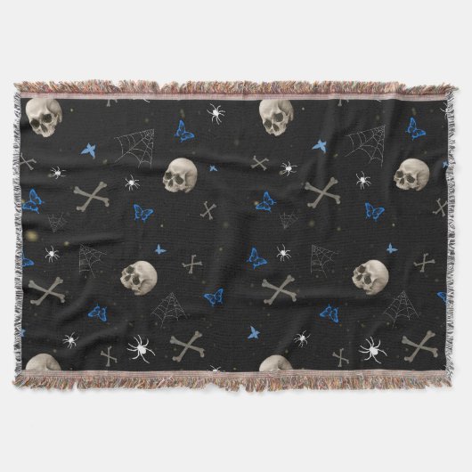 Skull Halloween naaamless Pattern Deken (Voorkant)