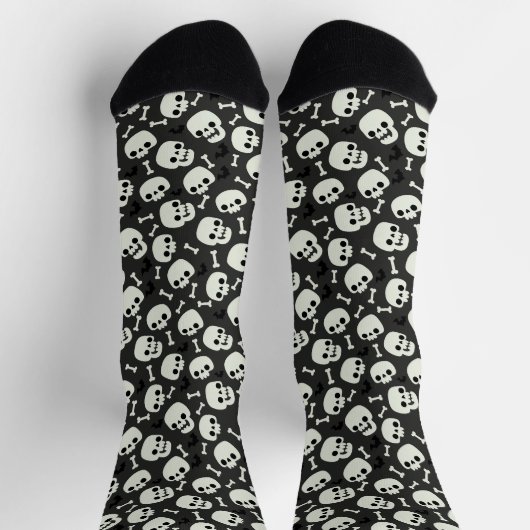 Skull Halloween naaamless Pattern Sokken (Top)