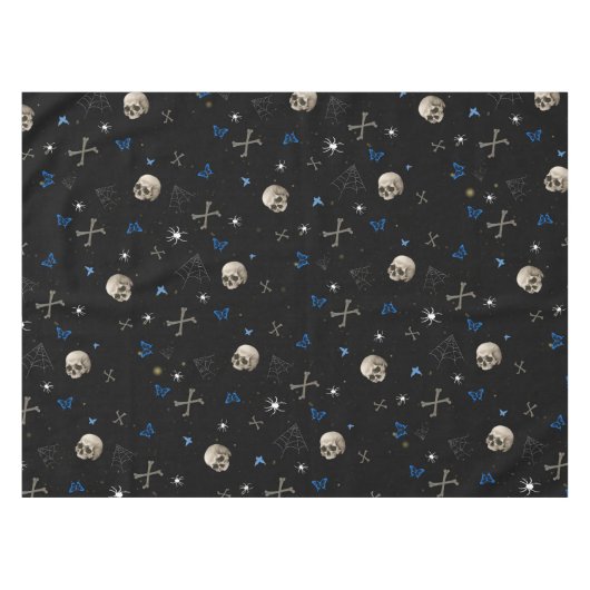 Skull Halloween naaamless Pattern Tafelkleed (Voorkant (Horizontaal))