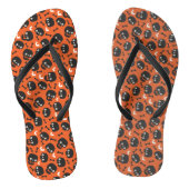 Skull Halloween naaamless Pattern Teenslippers (Voetbed)