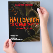 Skull Halloween Party Event Announcement Flyer (Hand)
