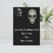 Skull Halloween Party-uitnodigingen Kaart (Staand voorkant)