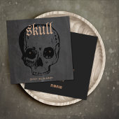 Skull Halloween Stud Earring Display Card Vierkante Visitekaartjes