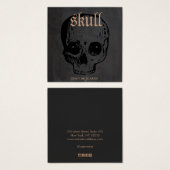 Skull Halloween Stud Earring Display Card Vierkante Visitekaartjes (Voorkant /achterkant)