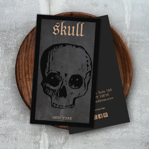 Skull Halloween Theme Earring Display Card Visitekaartje