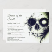 Skull Halloween Uitnodiging - Dark & Spooky Party (Voorkant / Achterkant)