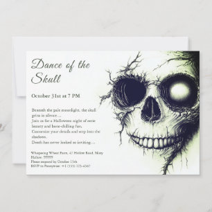 Skull Halloween Uitnodiging - Dark & Spooky Party