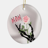 Skull Hand Floral Ceramic Ornament (Links)